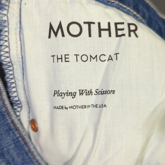 Mother Superior Jeans Womens 33 Blue The Tomcat Playing With Scissors Distressed - Picture 15 of 16